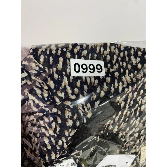 Soft Surroundings Dress S Boho Cottagecore Modest Ruffle Tiered Brunch Metallic - Picture 12 of 12